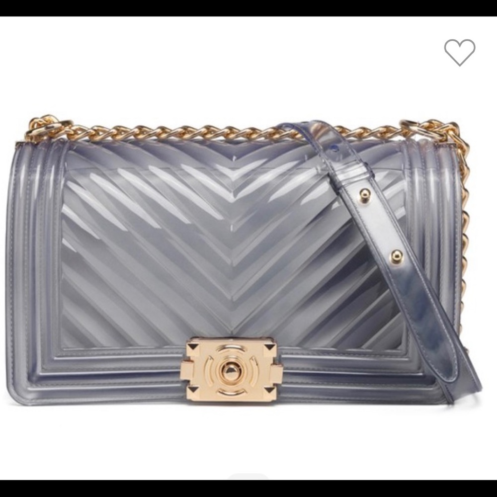 Gray and Gold Shoulder Crossbody Bag